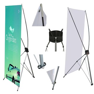 Chân standy chữ X- cuốn nhôm treo banner hàng xịn chắc chắn