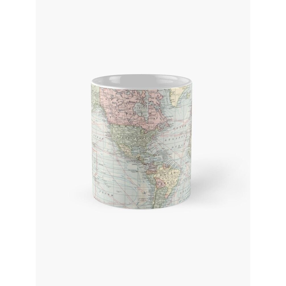Cốc sứ in hình - Vintage World Map Mug - 11Oz Mug - Made From Ceramic- MS 3009