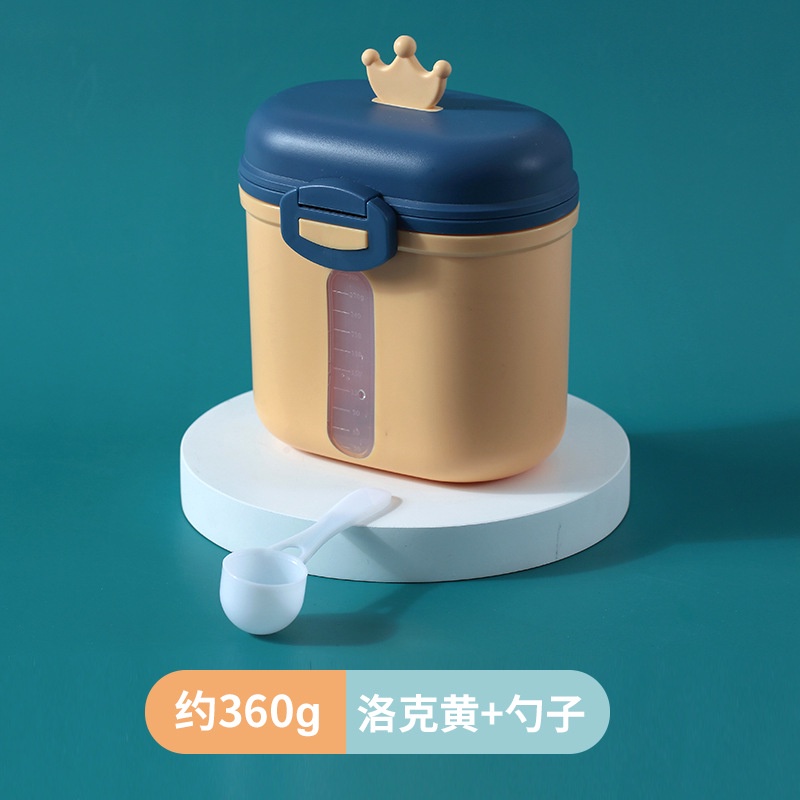 Hộp đựng sữa bột, đồ khô hình vương miện cao cấp hãng Baby Crown mẫu mới có vạch chia