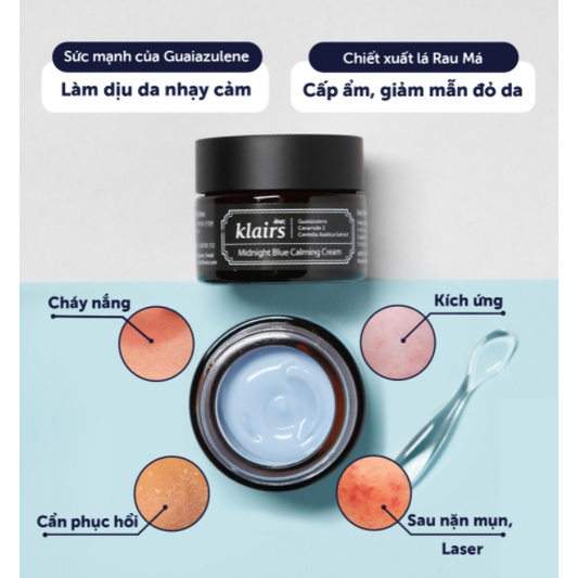 Kem dưỡng da Dear Klairs Midnight Blue Calming Cream 30ml