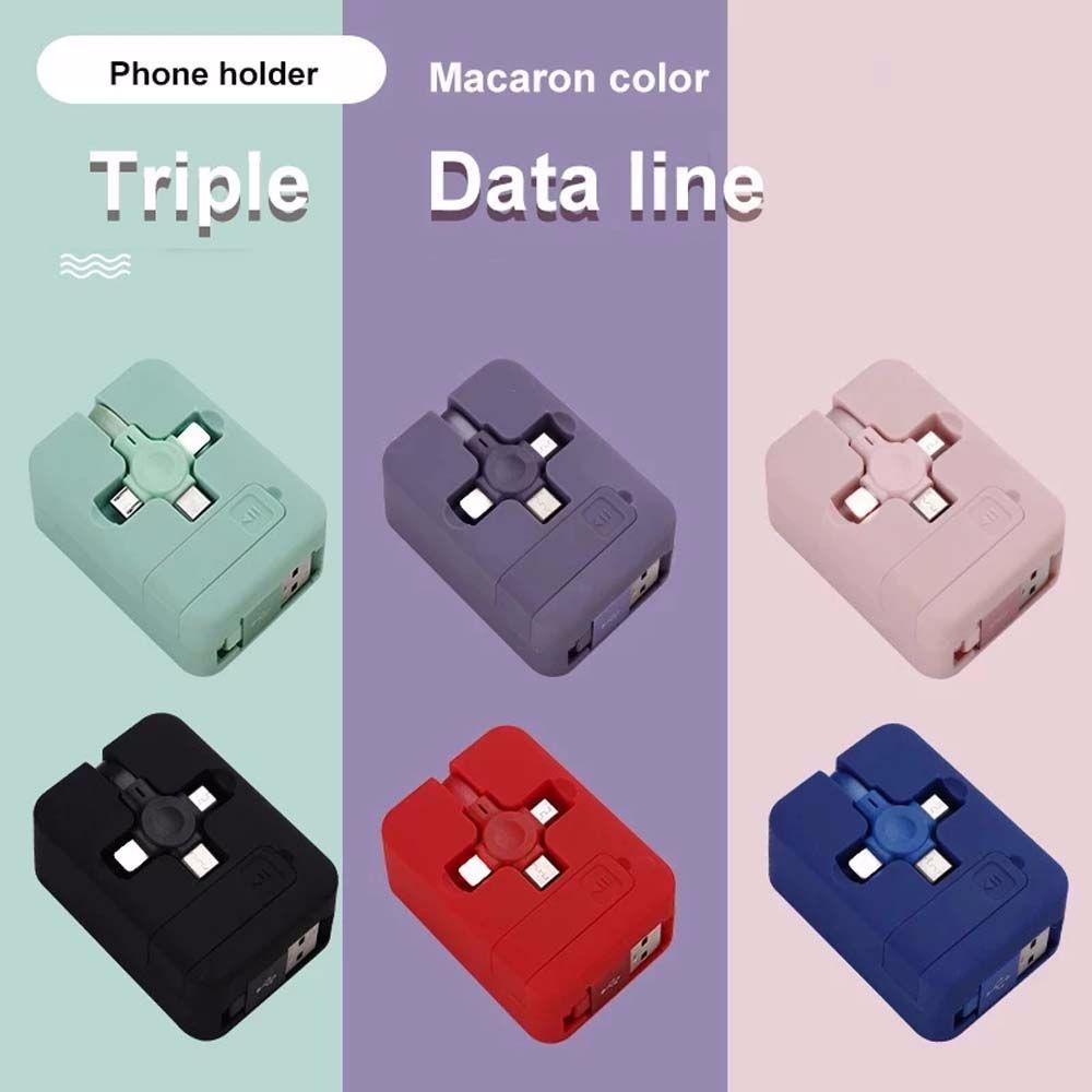 Dây Cáp Sạc Micro USB 4 Trong 1 Rút Được Tiện Dụng