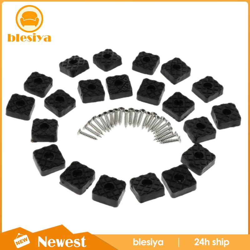 Set 20 Miếng Lót Chân Bàn Ghế Gỗ Hình Vuông Bằng Cao Su Blesiya
