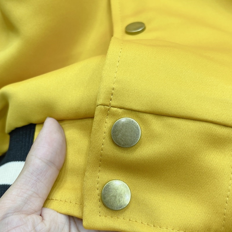 ⚡️[CHỈ 1 NGÀY] - Áo Khoác Bomber FEAR OF GOD Satin Baseball Coach Jacket Gold Yellow, Áo jacket FOG Satin