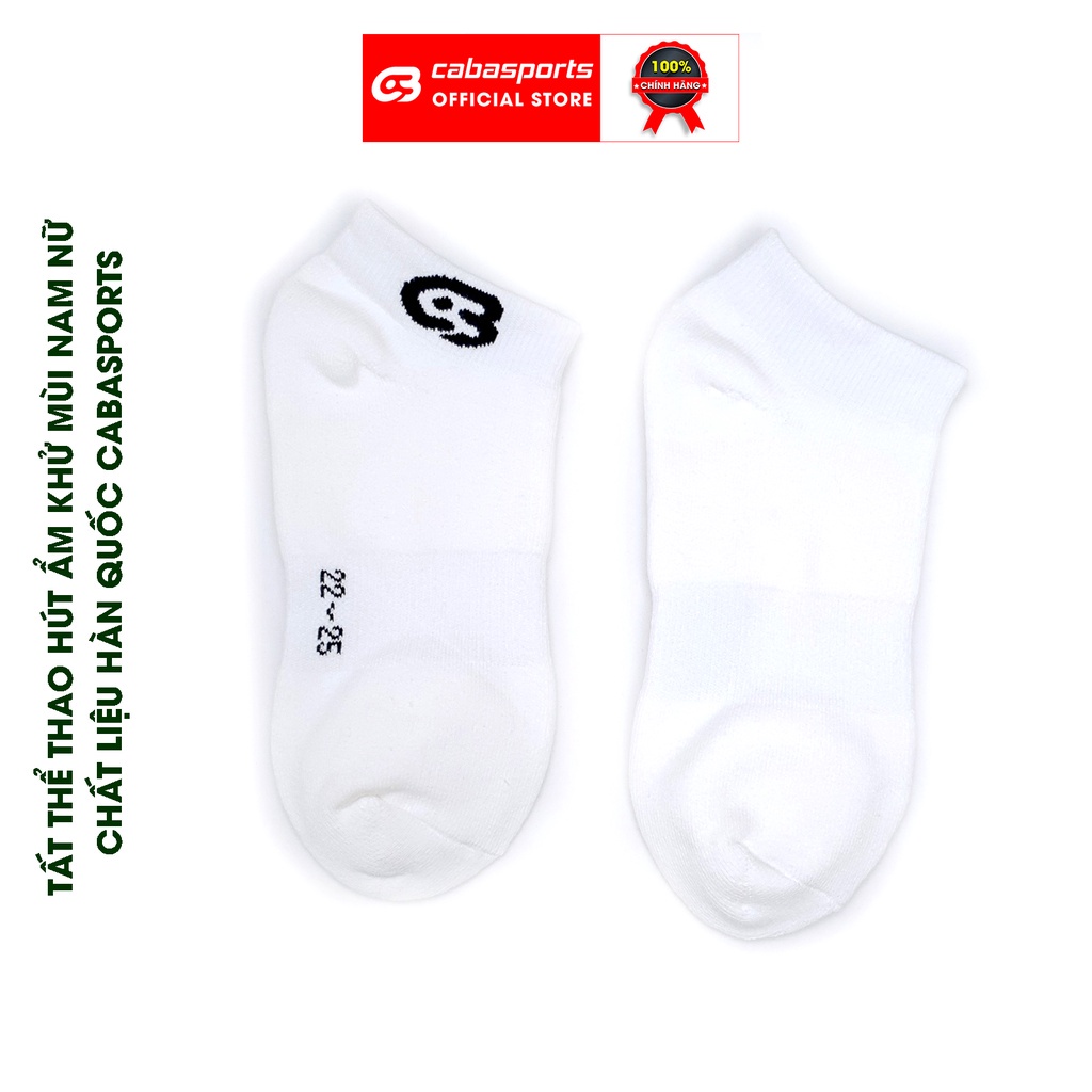 Tất cổ cao nữ nam Cabasports thời trang cao cấp, vớ trắng siêu êm chất liệu Hàn Quốc hút ẩm tốt