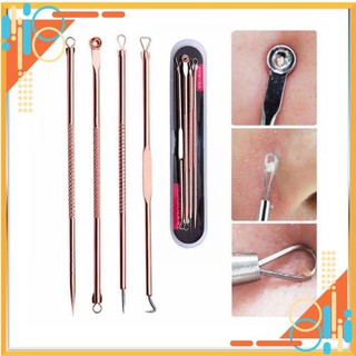 [SIÊU SALE] DỤNG CỤ NẶN MỤN VÀ LẤY RÁY TAI 4 CÂY 8 ĐẦU