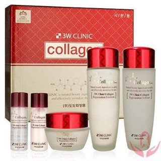 Bộ 3 sản phẩm dưỡng da săn chắc chống lão hóa collagen- 3W CLINIC Collagen Skin Care 3 Items Set