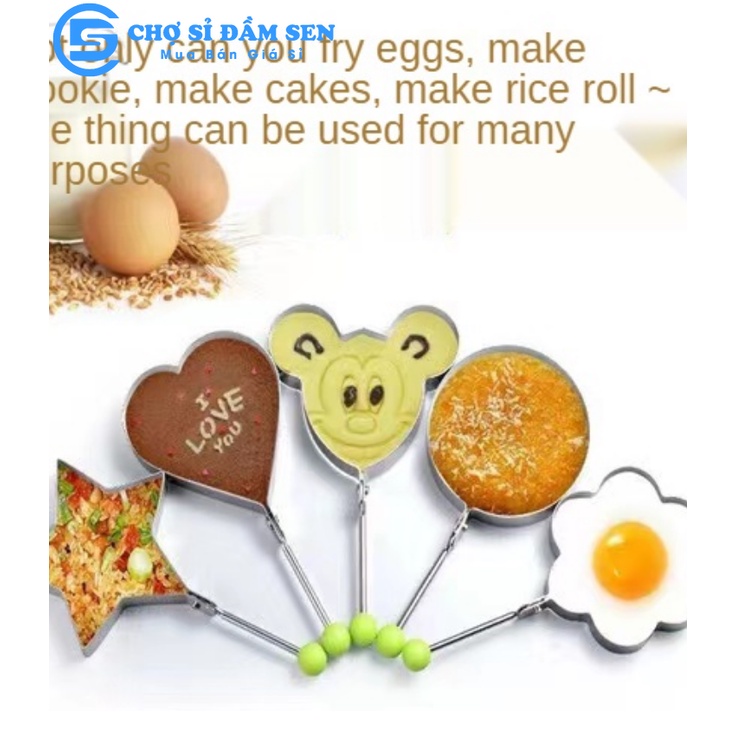 Khuôn Tạo Hình Chiên Trứng set 4 cái- Khuôn Bánh Inox G173-KOPLA