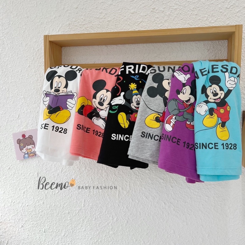 Bộ short cotton micky bé trai bé gái-MS70