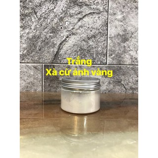 Bột màu nhũ pha Epoxy Resin màu Trắng xà cừ - ánh vàng 60gr