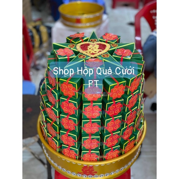 Combo 105c Hộp Đựng Bánh Phu Thê Trái Tim