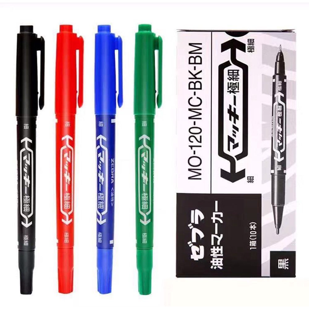 Bút Lông Đánh Dấu Hai Đầu Ngòi Mảnh Phong Cách Nhật Bản