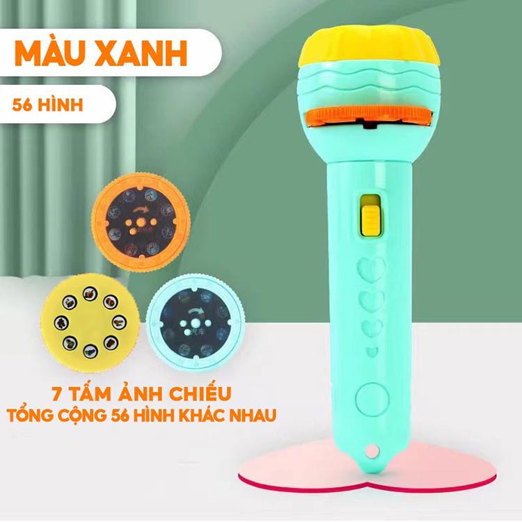Đèn pin chiếu bóng 80 hình ảnh cho bé yêu gồm các loại hình như siêu nhân, động vật, côn trùng....