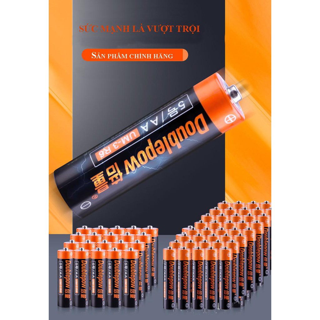 Combo Bộ Pin tiểu khô carbon DoublePow, pin 1,5V
