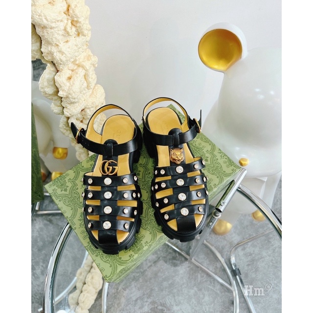 HÀNG VỀ CÓ SẴN!!!Sandal rọ gucciii đế cao hot 2022 hàng Quảng Châu FULLBOX