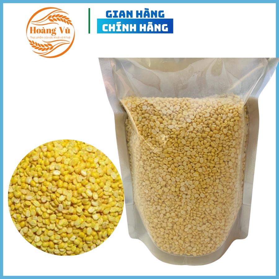 Đậu xanh tách vỏ Hoàng Vũ, đỗ vàng không vỏ làm nhân bánh 500gr