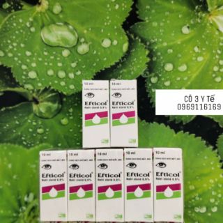 Nước muối sinh lý Efticol Natri 0,9% 10ml vệ sinh mắt mũi ( 1 chai )