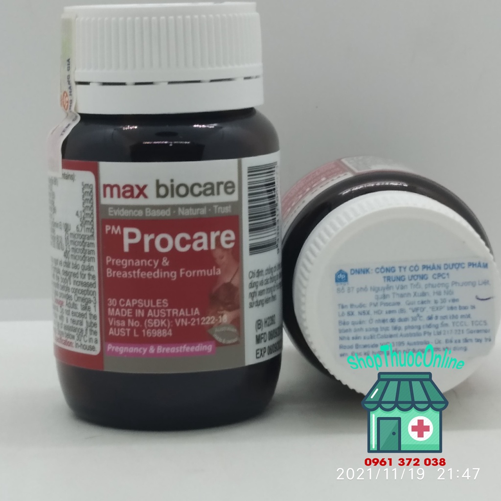 PM Procare / Procare Diamond - Vitamin tổng hợp chuyên dùng cho phụ nữ có thai và cho con bú