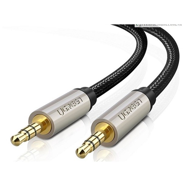 Cáp Audio AUX 3,5mm dài 5m chính hãng Ugreen 40783 bọc vải cao cấp