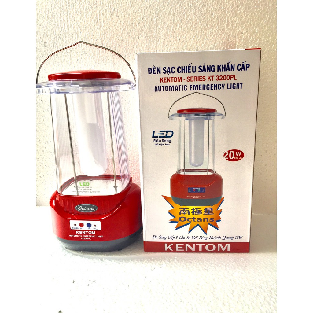 Đèn sạc chiếu sáng khẩn cấp Kentom KT 3200PL  bóng led
