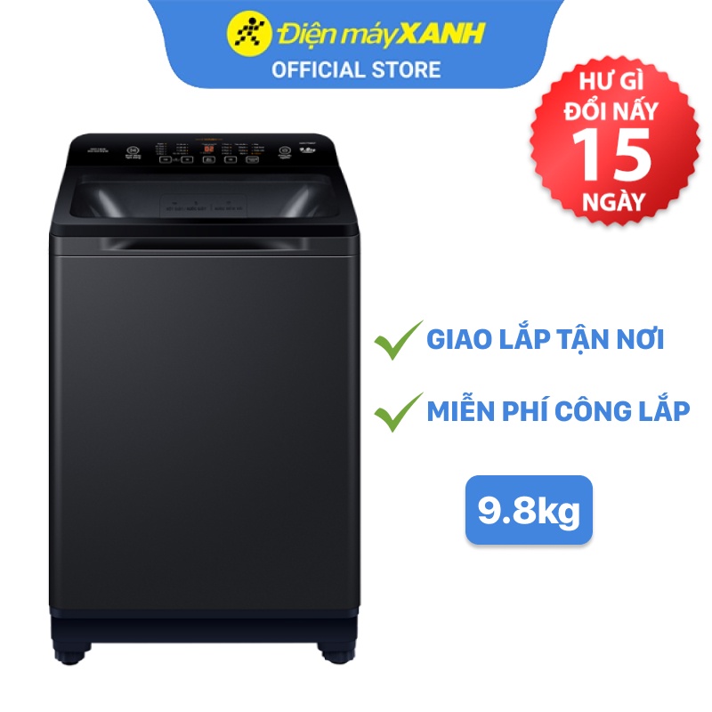 Máy giặt Aqua cửa trên 9.8kg AQW-FR98GT BK - Chính hãng BH 24 tháng - Miễn phí lắp đặt