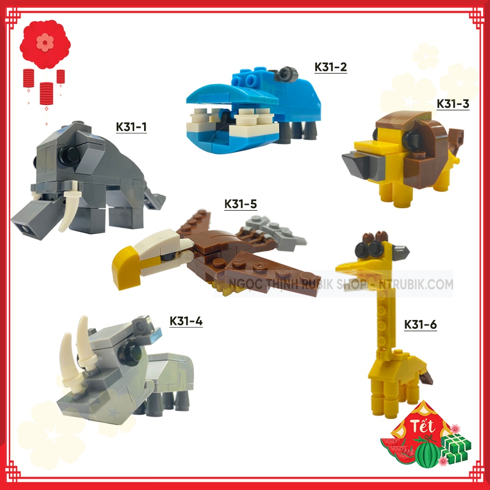 Đồ chơi Xếp Hình - Đồ chơi lắp ráp mô hình - Animal Random Bag