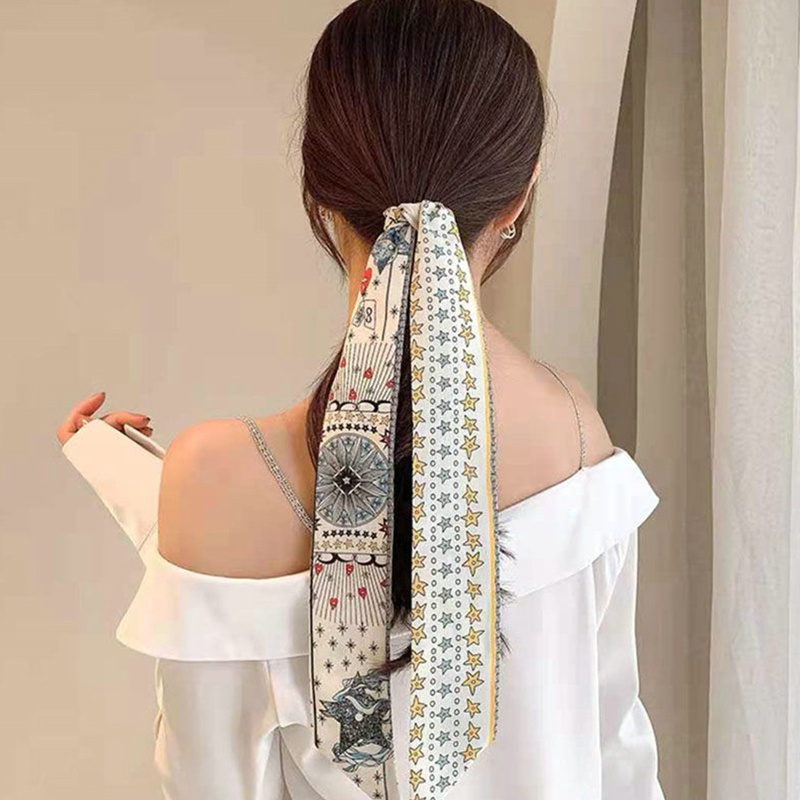 Dây Buộc Tóc Thắt Nơ Ruy Băng Lụa Cổ Điển Thời Trang Nữ
