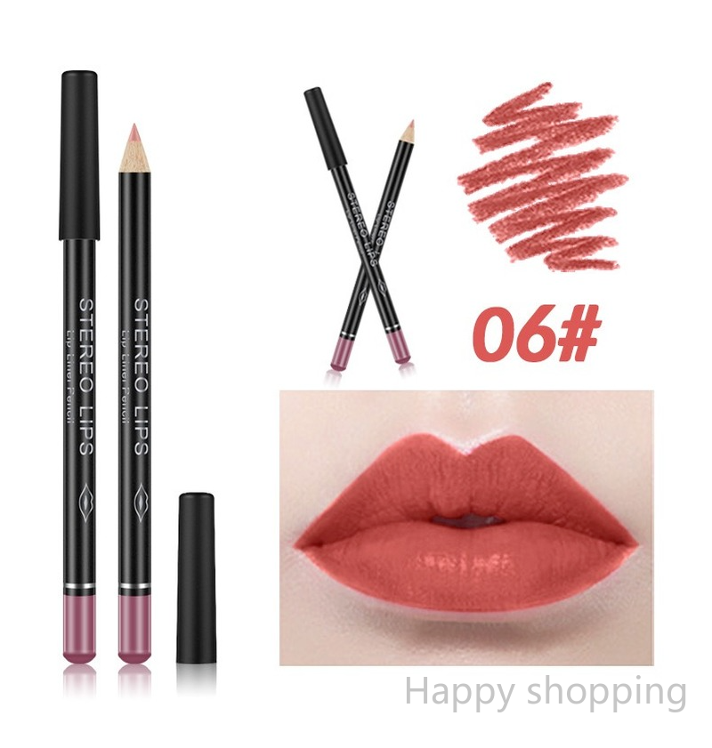 (Hàng Mới Về) Set 12 Chì Kẻ Viền Môi Chống Thấm Nước Màu Sắc Thời Trang | BigBuy360 - bigbuy360.vn