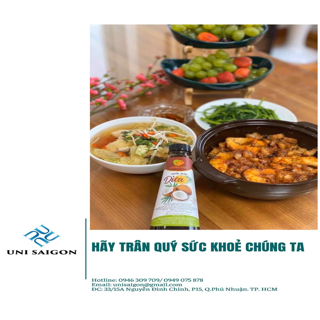 Natural Nước màu Dừa nguyên chất 100% tự nhiên