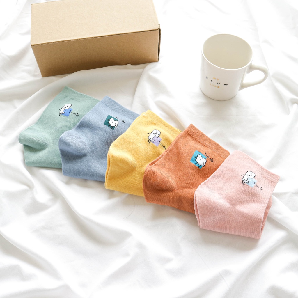 Tất nữ cổ cao chất liệu cotton, vớ nữ Cherry họa tiết kute dễ thương phong cách Vintage- Cherry Shop