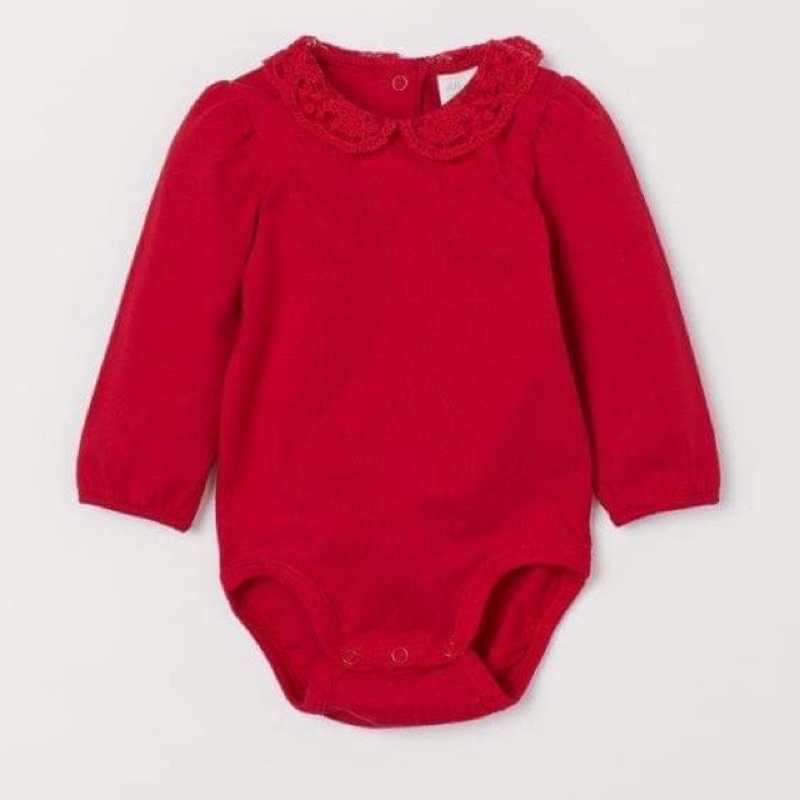Bộ body cổ ren bé gái H&M 1-2 tuổi