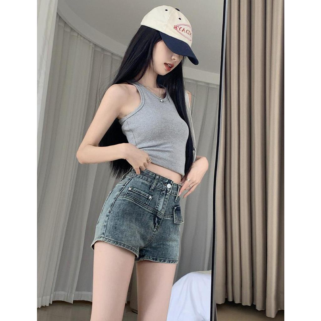 Quần Short Jeans Lưng Cao Thời Trang Mùa Hè 63955