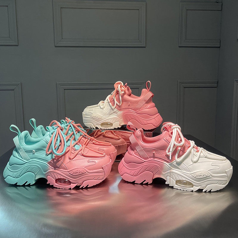 Giày Sneaker Đế Dày Tăng Chiều Cao Màu Sắc Hợp Thời Trang