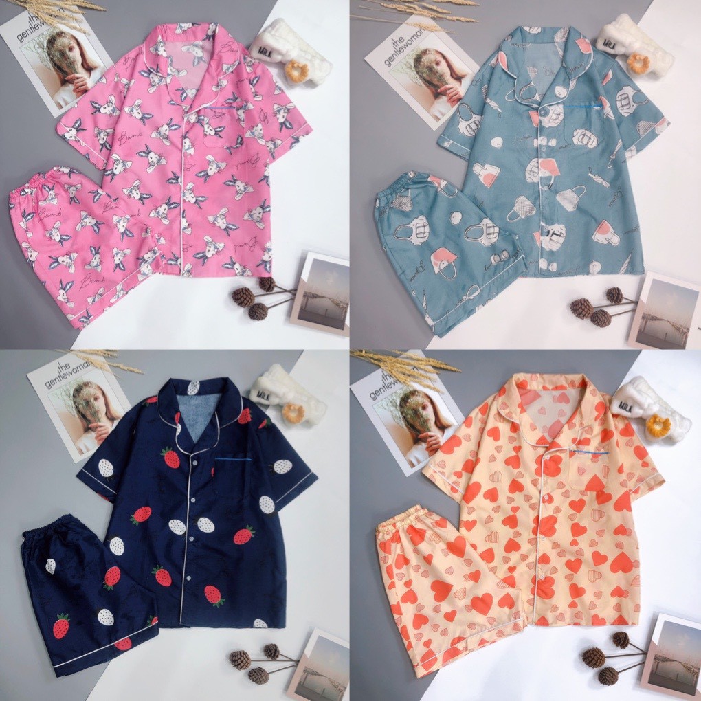 Đồ bộ pijama cộc đùi kate Thái | BigBuy360 - bigbuy360.vn