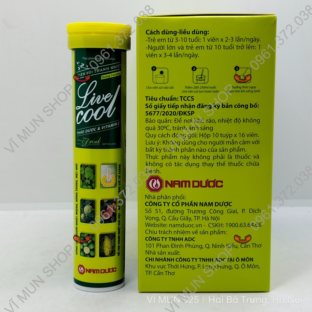 Viên sủi thanh nhiệt Live Cool