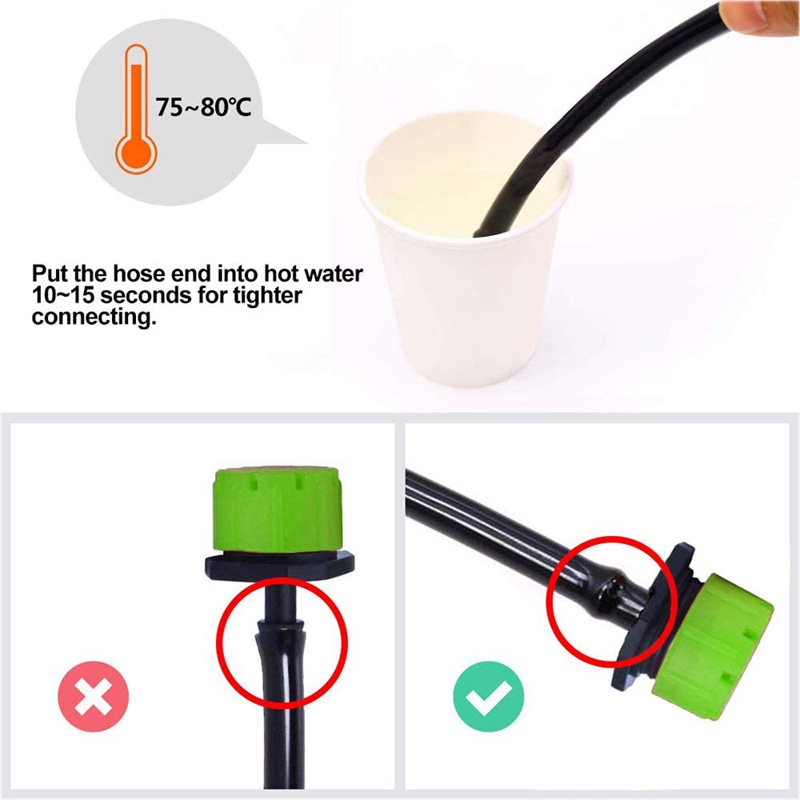 Set 100 Đầu Phun Nước 1 / 4inch Chống Tắc Nghẽn Tiện Dụng Cho Sân Vườn