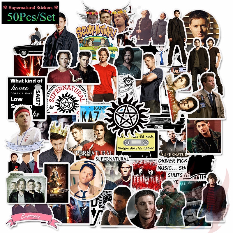 ❉ Supernatural - Series 01 Stickers ❉ 50Pcs/Set TV Show SPN Winchester Sam & Dean Winchester Mixed Doodle Stickers