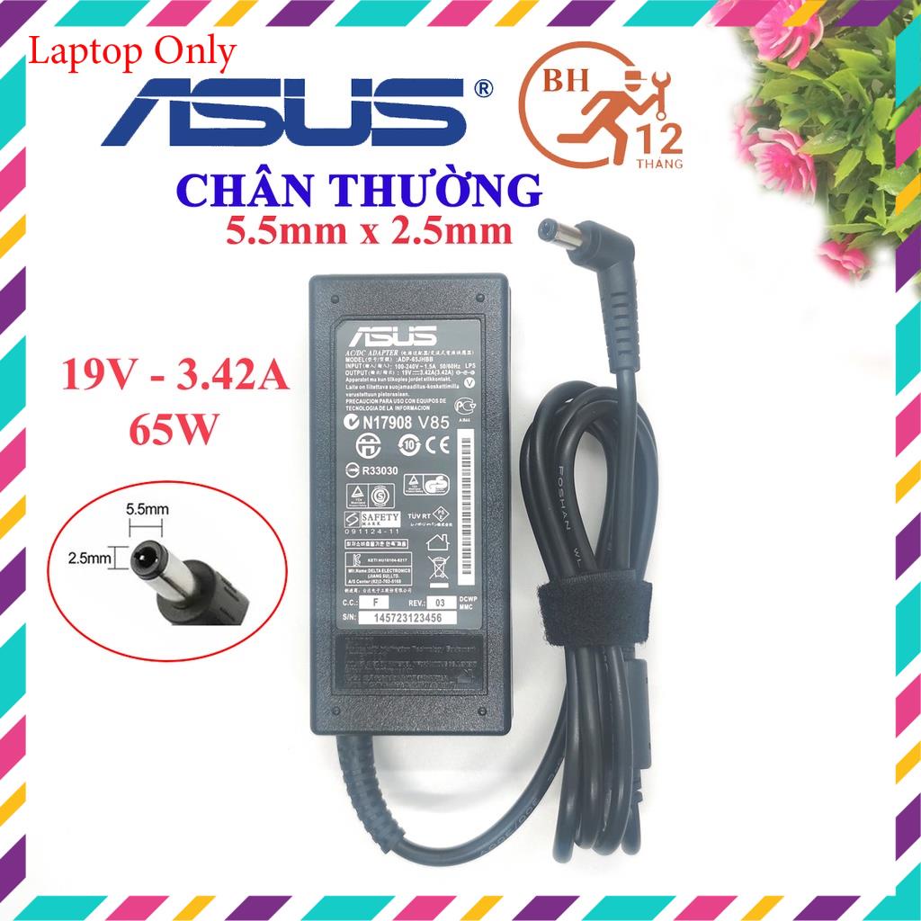 Sạc laptop Asus chính hãng (Zin) 19v-3.42a-65w chân thường 5.5mm x 2.5mm