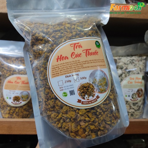 [Hàng Siêu Đẹp] Trà hoa cúc chi Hưng Yên sấy khô nguyên bông (cúc tiến vua), thích hợp làm quà biếu tặng