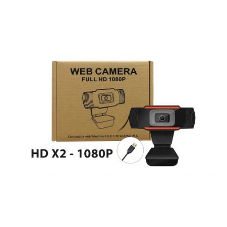 Camera Webcam máy tính có micro, Kẹp, chuẩn Full HD 1080P 30Fps hình ảnh sắc nét, góc rộng, cổng USB dùng học online