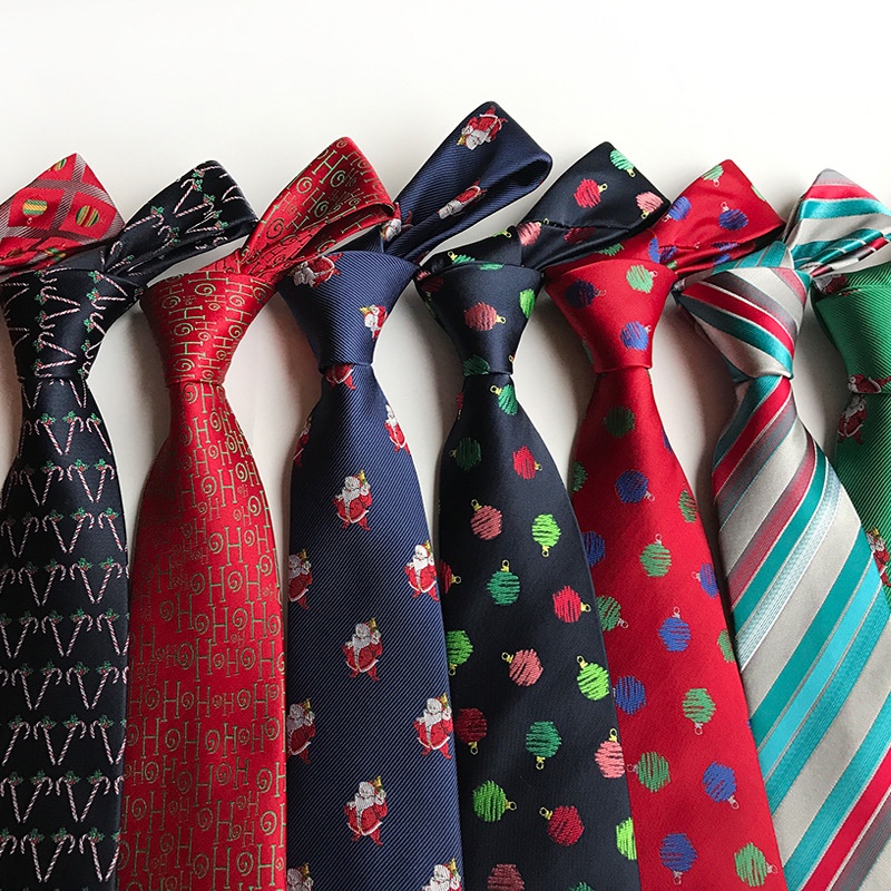 EFAN Cà Vạt Lụa Polyester Dệt Hoa Tuyết Cho Nam SDL