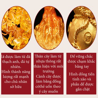 Cây Tài Lộc Thạch Anh Vàng