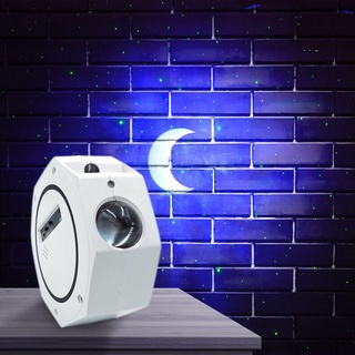 Đèn Laser Thiên Hà Chiếu Bầu Trời Đầy Sao Trăng Làm Nền Phòng Bay