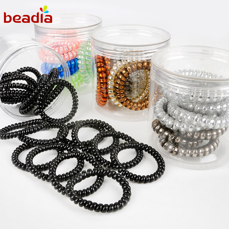 BEADIA Dây Buộc Tóc Dạng Xoắn Ốc Thời Trang Cho Nữ