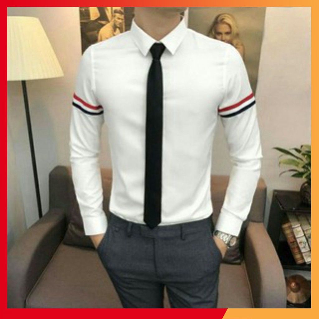 [Hàng Xịn] Áo Sơ Mi Nam Phối Kẻ Tay Vải Mềm | BigBuy360 - bigbuy360.vn