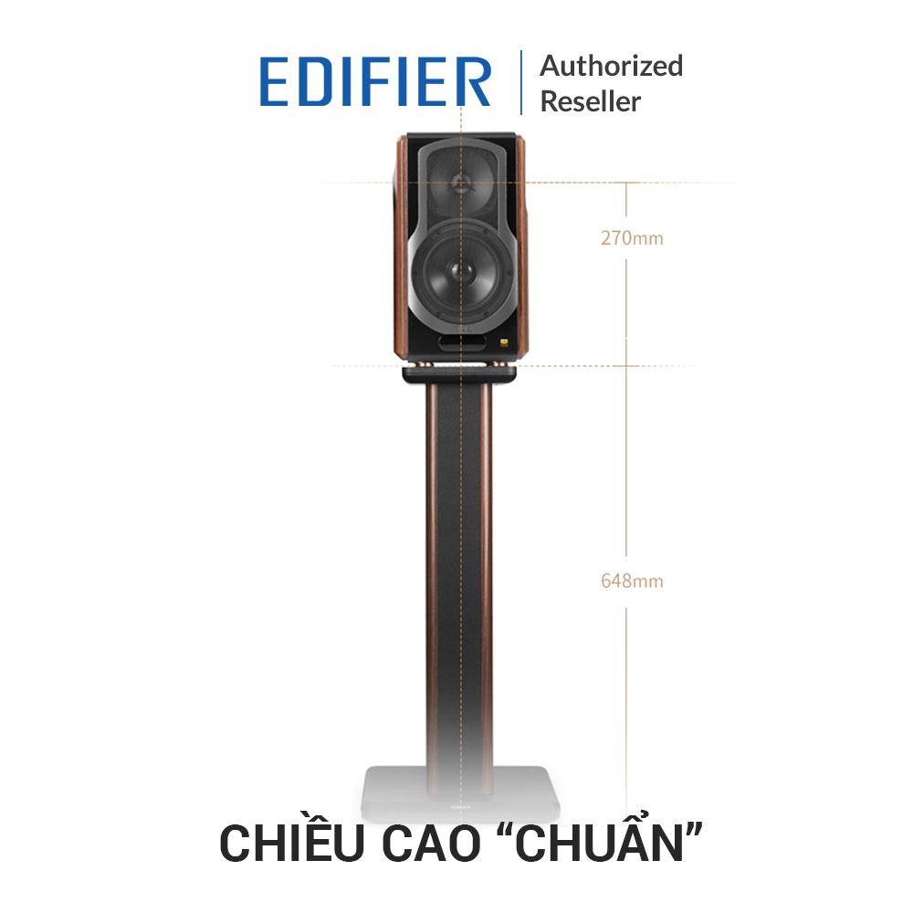 Chân loa EDIFIER SS02C - Thiết kế cực đẹp - Gỗ MDF cứng cáp chắc chắn - Tăng trải nghiệm nghe - Hàng chính hãng MAI THU