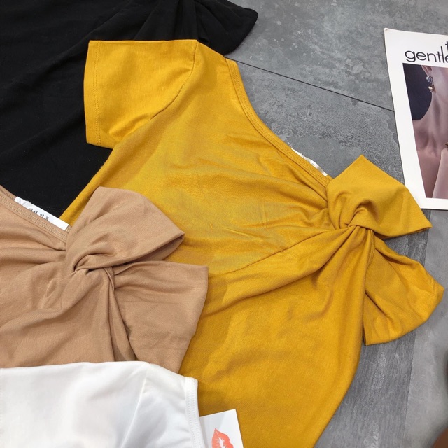 Áo phông zip đẹp nơ vai thiết kế độc lạ (kèm ảnh thật)