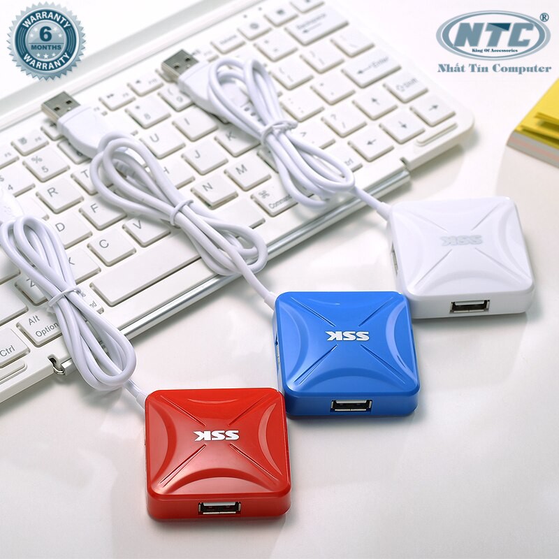 Bộ chia cổng USB 2.0 SSK SHU027 từ 1 ra 4 cổng