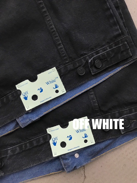 Áo khoác jeans Off White arrow print denim jacket fw20