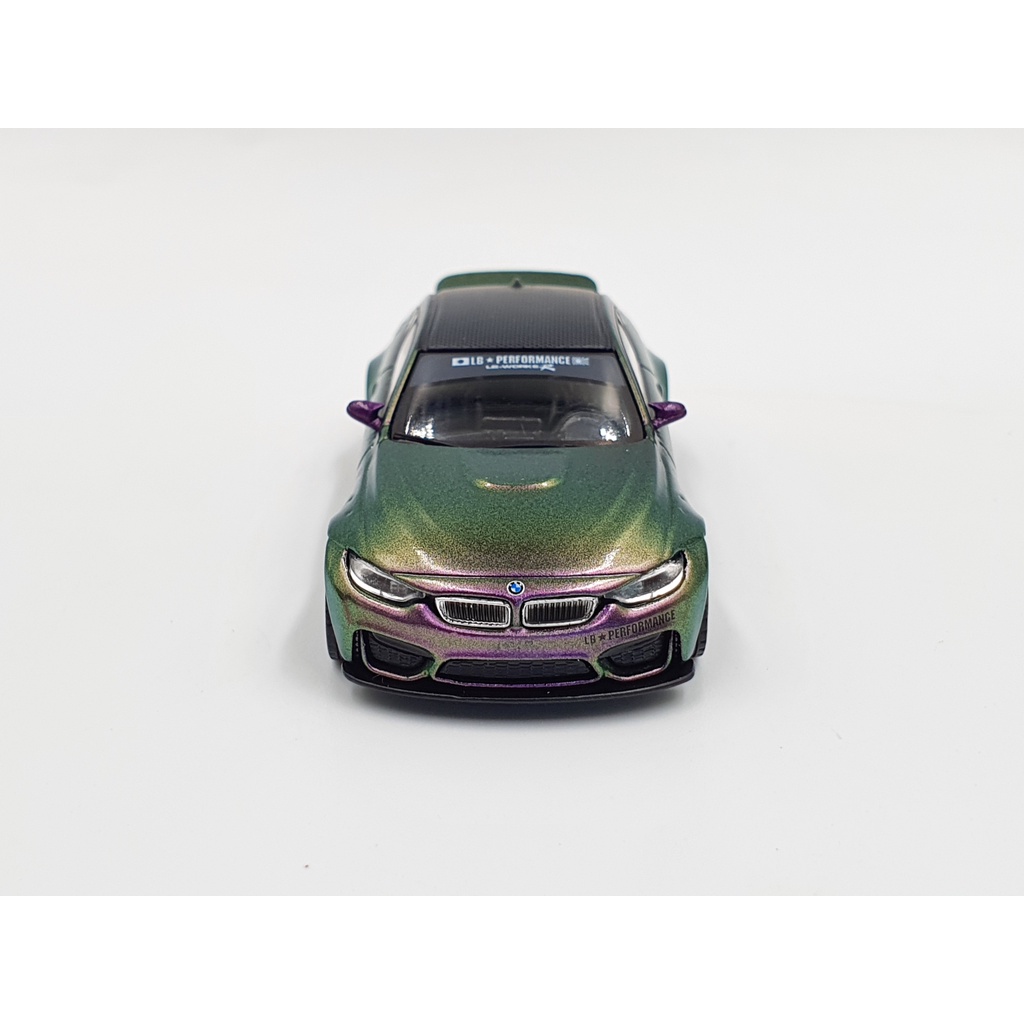 Xe Mô Hình LB*WORKS BMW M4 Purple Green Metallic LHD 1:64 MiniGT (Tím Biến Màu)