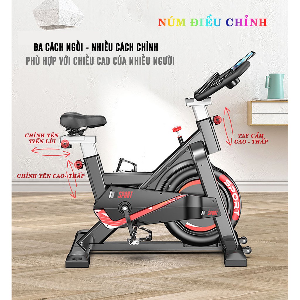 XE ĐẠP TẬP GYM TỔNG HƠP - ĐA NĂNG JOBUR SPINBIKE GH-707- TẶNG KÈM TAI NGHE